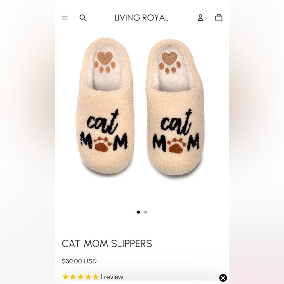 Living Royal Cat Mom Slippers - Picture 2 of 3